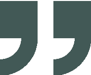 Close-up of dark green quotation marks.